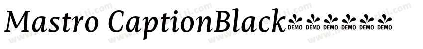 Mastro CaptionBlack字体转换